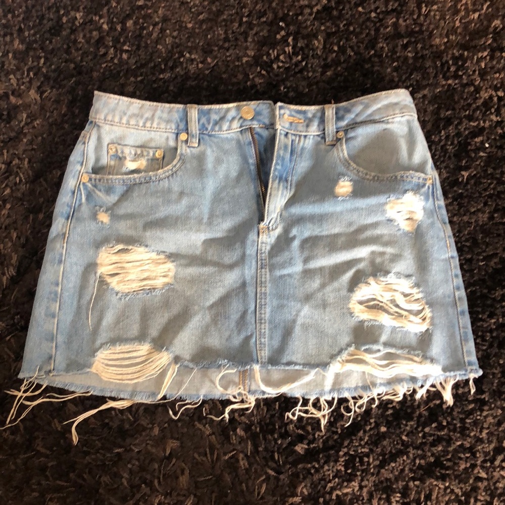 Denim mini skirt